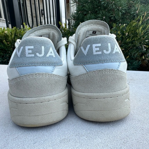 Veja V-90 Leather White Steel Sneakers (Size 6) - Picture 6 of 10